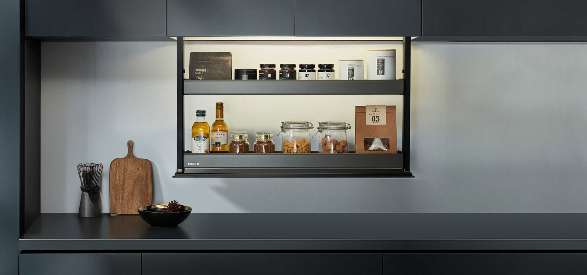 modular kitchen electrical lift basket